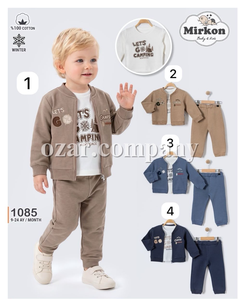 Костюм Тройка На Флисе Для Мальчика Mirkon Baby (9-12-18-24мес.)