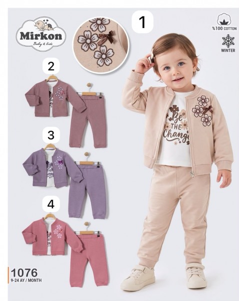 Костюм Тройка На Флисе Для Девочки Mirkon Baby (9-12-18-24мес.)