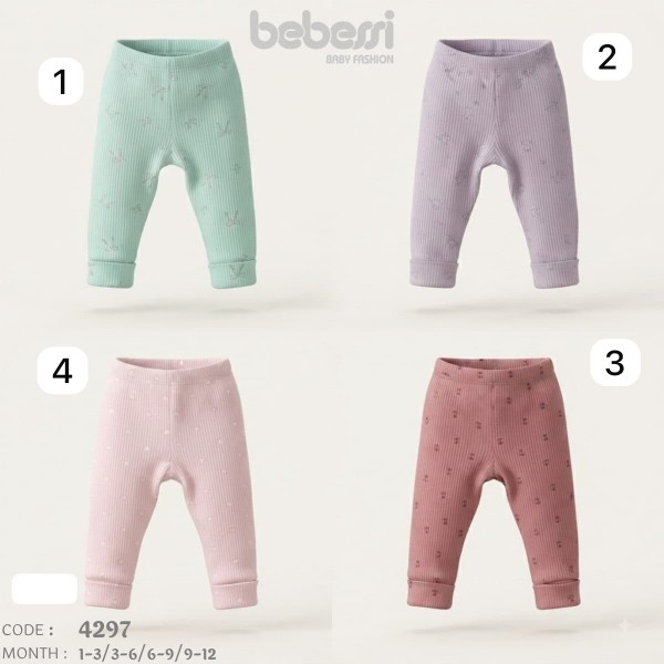 Ползунки Для Девочки Bebessi (1-3/3-6/6-9/9-12мес.)