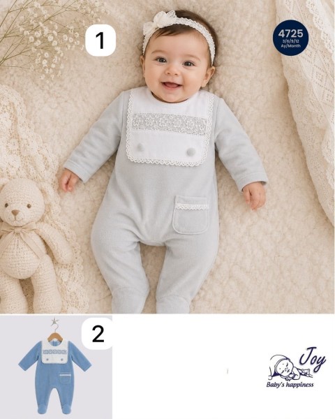 Велюровый Человечек Для Девочки Jolly Joy (3-6-9-12мес.)