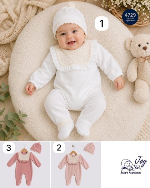 Велюровый Человечек Для Девочки Jolly Joy (3-6-9-12мес.)