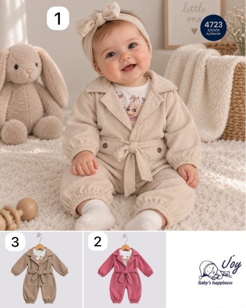 Велюровый Человечек Для Девочки Jolly Joy (3-6-9-12мес.)