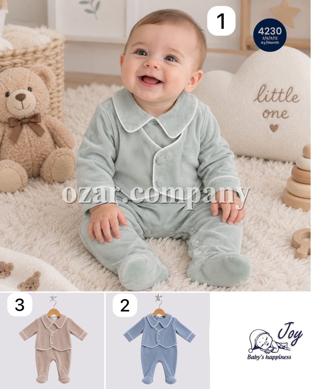 Велюровый Человечек Для Мальчика Jolly Joy (3-6-9-12мес.)