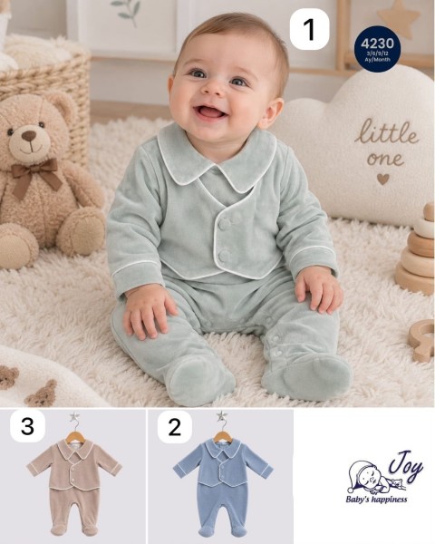 Велюровый Человечек Для Мальчика Jolly Joy (3-6-9-12мес.)