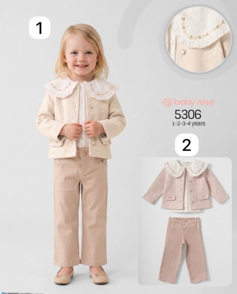 Костюм Тройка Для Девочки Baby Rose (1-2-3-4лет) 