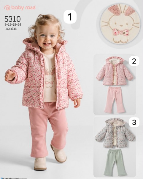 Костюм Тройка Для Девочки Baby Rose (9-12-18-24мес.)