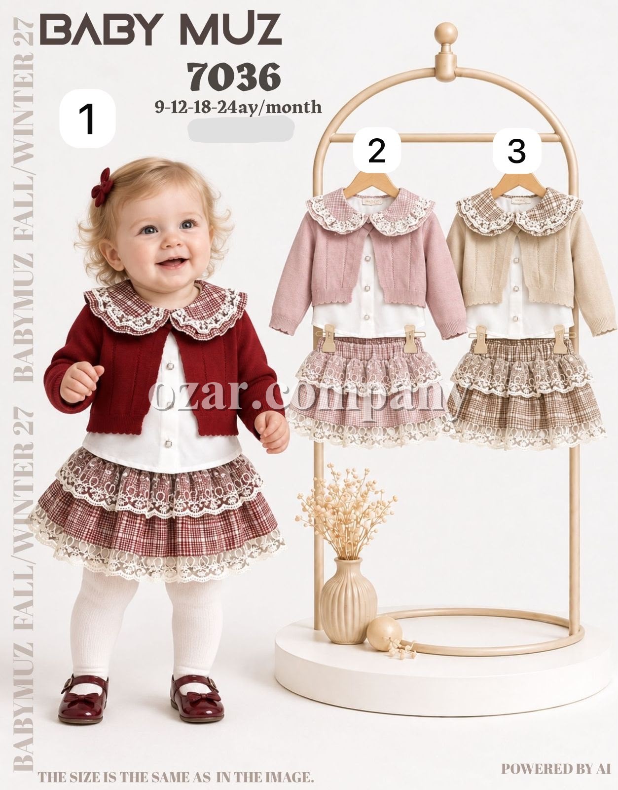 Костюм Тройка Для Девочки Baby Muz (9-12-18-24мес.)