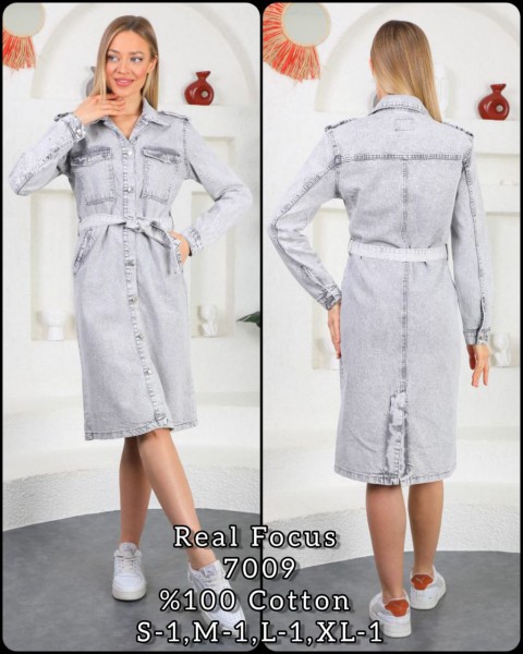 Женское Джинсовые Платье Real Focus