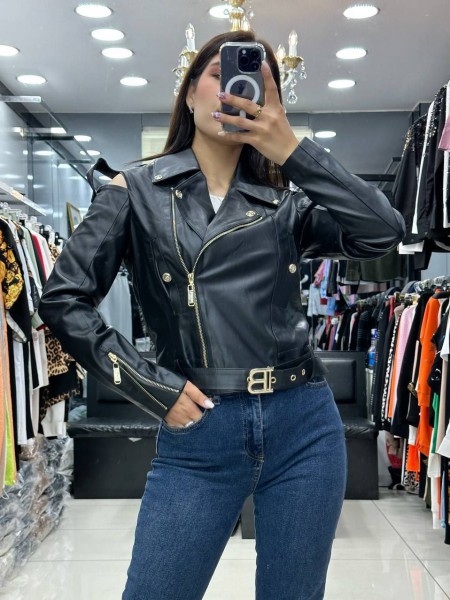 Женский Пиджак Из Эко Кожи Balmain