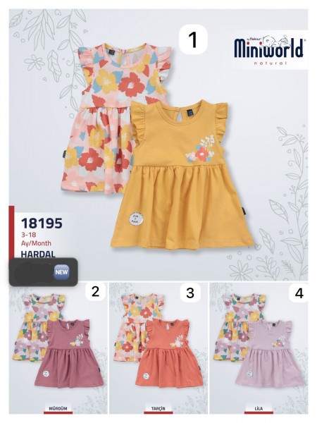 Платье Для Девочки Miniworld (3-6/6-9/9-12/12-18мес. по 2шт.)