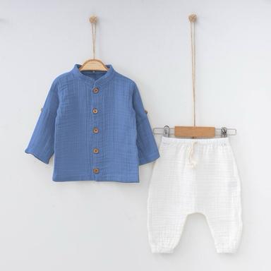 Муслиновый Костюм Для Мальчика MiniBubbles (3-6/6-9/9-12/12-18мес.)