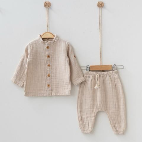 Муслиновый Костюм Для Мальчика MiniBubbles (3-6/6-9/9-12/12-18мес.)