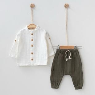 Муслиновый Костюм Для Мальчика MiniBubbles (3-6/6-9/9-12/12-18мес.)
