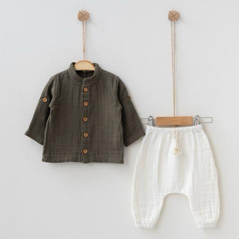 Муслиновый Костюм Для Мальчика MiniBubbles (3-6/6-9/9-12/12-18мес.)
