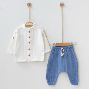 Муслиновый Костюм Для Мальчика MiniBubbles (3-6/6-9/9-12/12-18мес.)