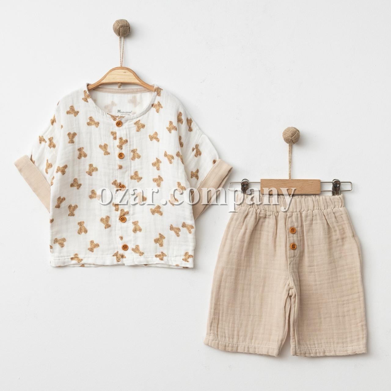 Муслиновый Костюм Для Мальчика MiniBubbles (3-6/6-9/9-12/12-18мес.)