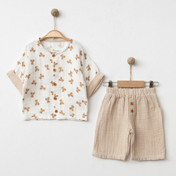 Муслиновый Костюм Для Мальчика MiniBubbles (3-6/6-9/9-12/12-18мес.)