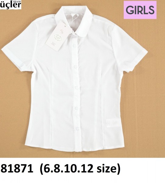 Школьная Рубашка Для Девочки Nujen (6-8-10-12лет)