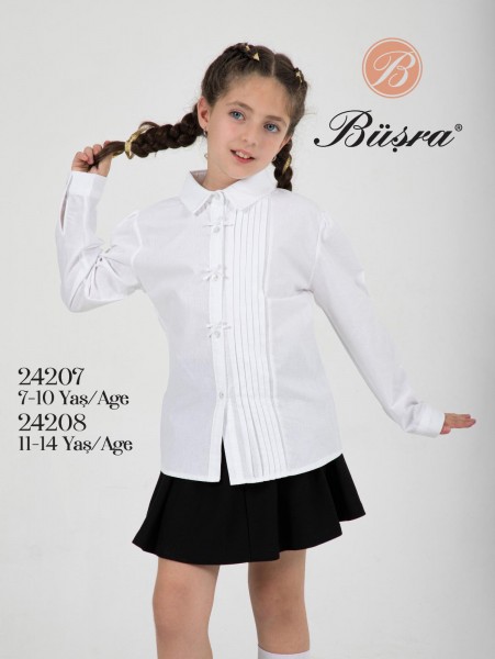 Школьная Рубашка Для Девочки Busra (7-8-9-10лет)