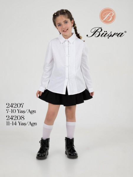 Школьная Рубашка Для Девочки Busra (7-8-9-10лет)