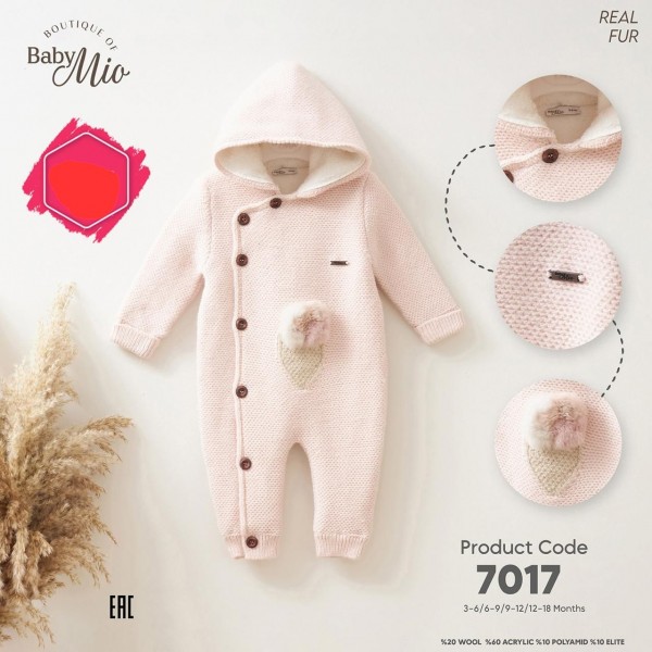 Утеплённый Человечек Для Девочки Baby Mio (3-6/6-9/9-12/12-18мес.)