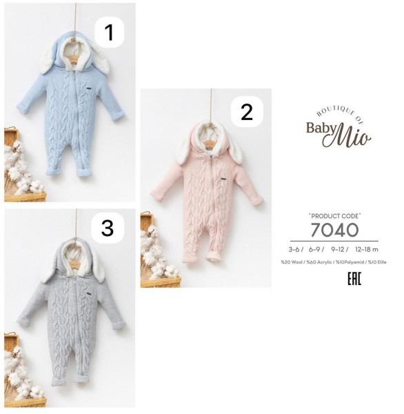Утеплённый Человечек Baby Mio (3-6/6-9/9-12/12-18мес.)