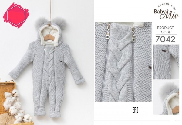 Утеплённый Человечек Для Мальчика Baby Mio (3-6/6-9/9-12/12-18мес.)