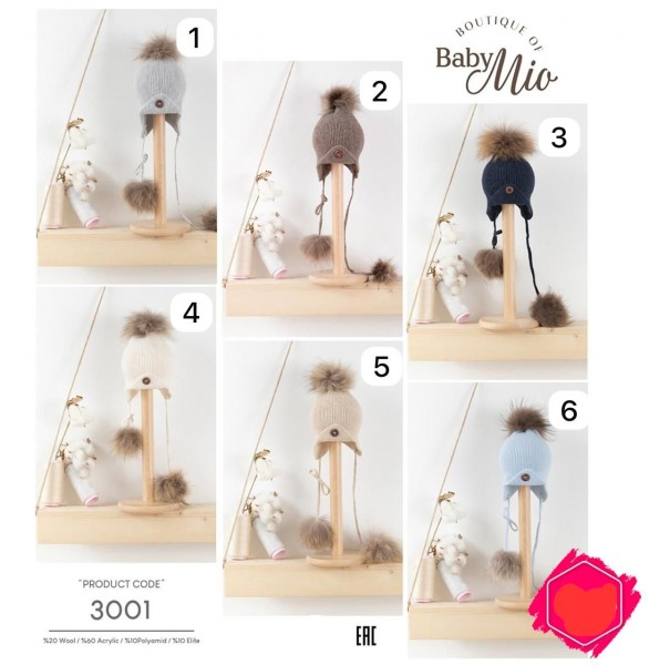 Шапка Baby Mio (3-6/6-9/9-12/12-18мес.)