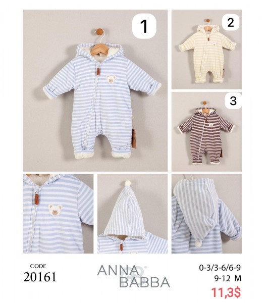Утеплённый Человечек Для Мальчика Anna Babba (0-3/3-6/6-9/9-12мес.)