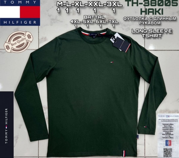 Мужская Футболка На Длинный Рукав Tommy Hilfiger (Большие размеры)