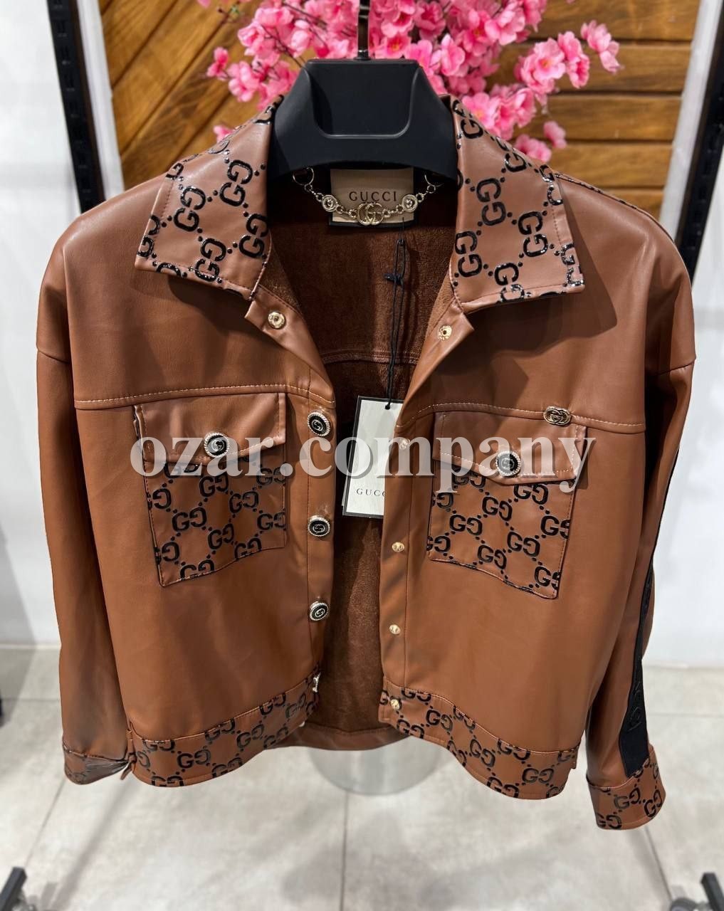Женский Пиджак Из Эко Кожи Gucci