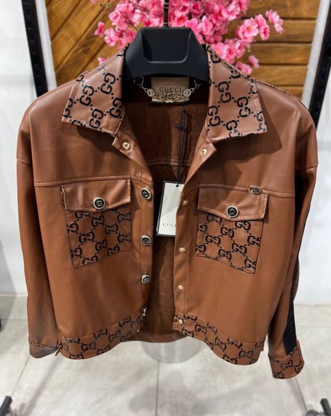 Женский Пиджак Из Эко Кожи Gucci