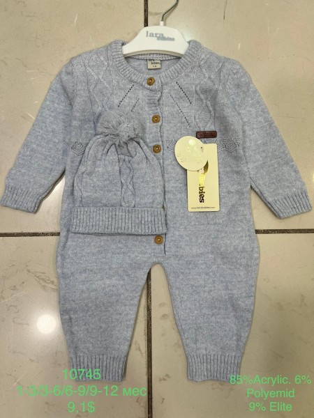 Вязанный Человечек С Шапочкой Lara Babies (1-3/3-6/6-9/9-12мес.)