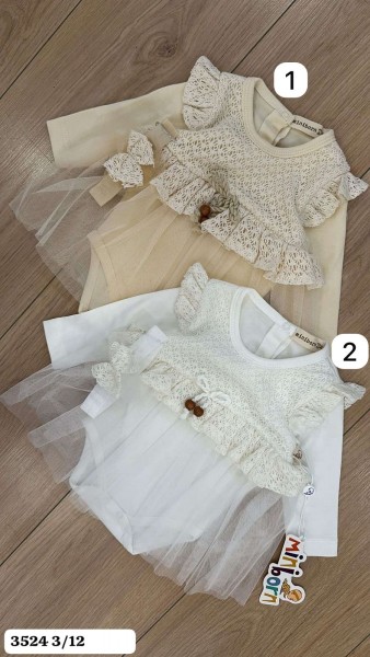 Бодик Для Девочки Miniborn (3-6-9-12мес.)