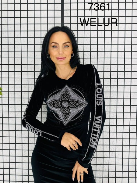 Женское Велюровое Платье Tatu