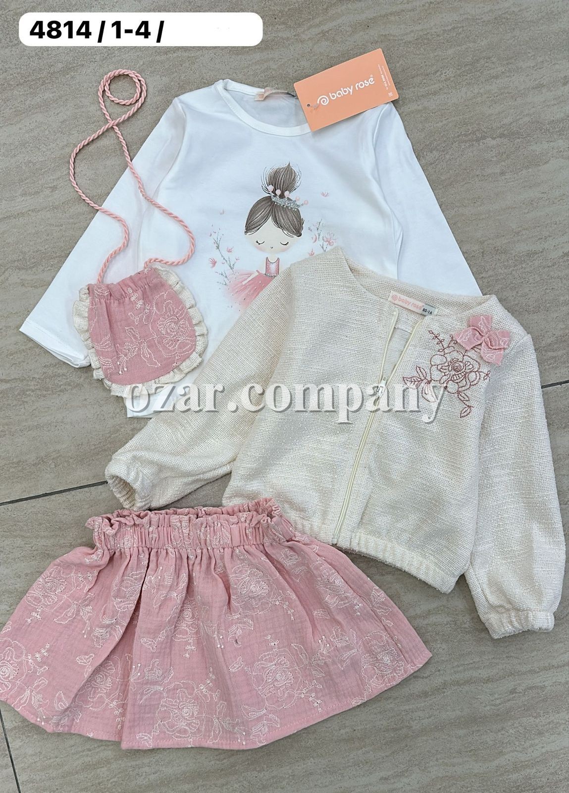 Костюм Тройка Для Девочки Baby Rose (1-2-3-4лет)