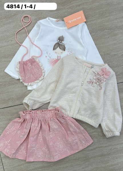 Костюм Тройка Для Девочки Baby Rose (1-2-3-4лет)
