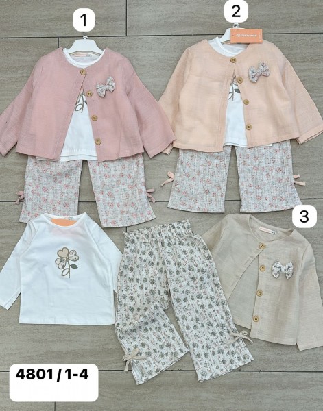 Костюм Тройка Для Девочки Baby Rose (1-2-3-4лет)