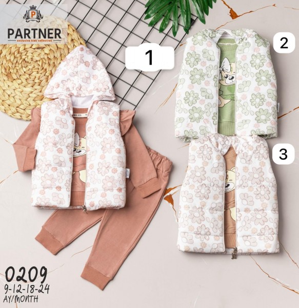 Костюм Тройка Для Девочки Partner (9-12-18-24мес.)