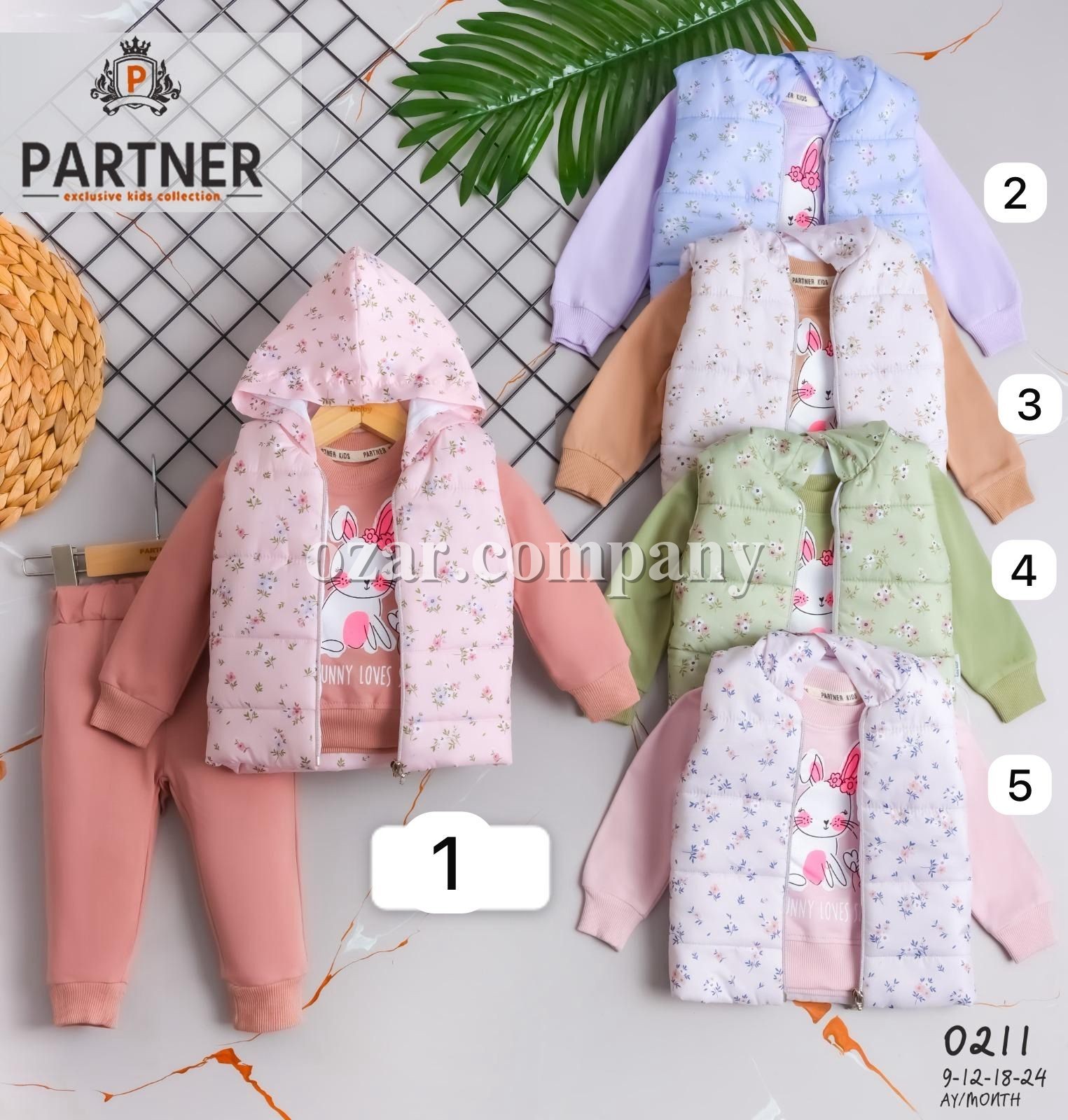 Костюм Тройка Для Девочки Partner (9-12-18-24мес.)