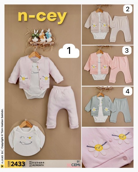 Комплект Для Девочки N-Cey (0-3/3-6/6-9мес.) 