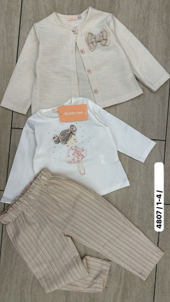 Костюм Тройка Для Девочки Baby Rose (1-2-3-4лет)