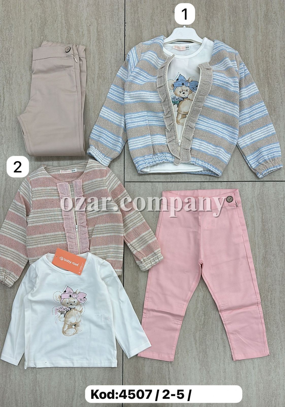 Костюм Тройка Для Девочки Baby Rose (2-3-4-5лет)