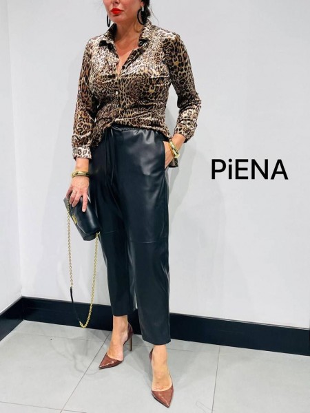 Женские Брюки Из Эко Кожи Piena