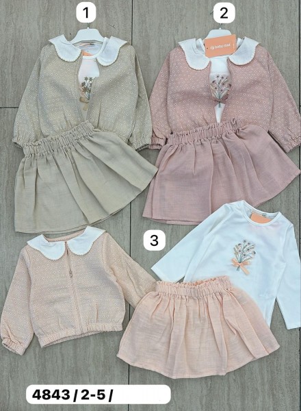 Костюм Тройка Для Девочки Baby Rose (2-3-4-5лет)