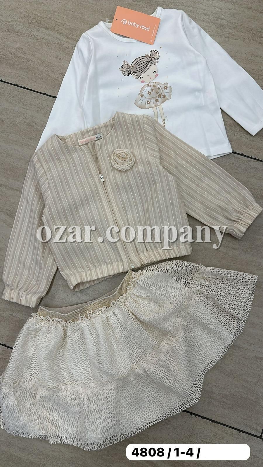 Костюм Тройка Для Девочки Baby Rose (1-2-3-4лет)