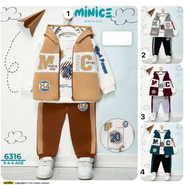 Костюм Тройка  Для Мальчика Minice (3-4-5лет)