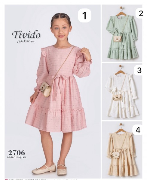 Платье Для Девочки Tivido (6-8-10-12лет) 