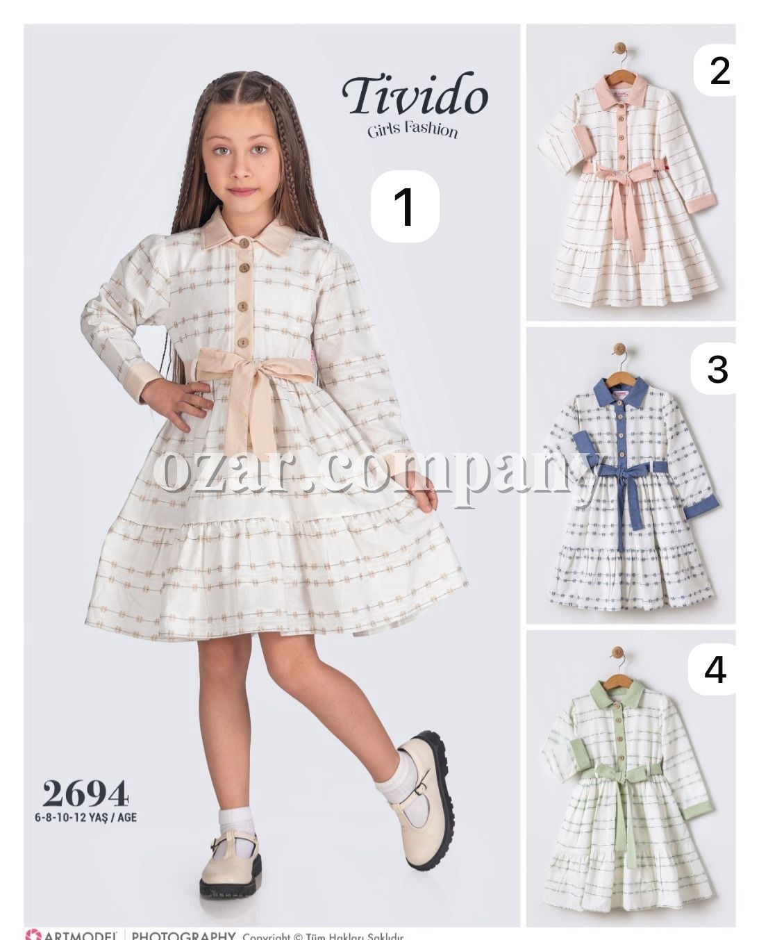 Платье Для Девочки Tivido (6-8-10-12лет) 