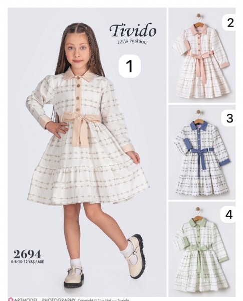 Платье Для Девочки Tivido (6-8-10-12лет) 